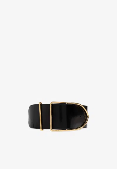 Jacquemus The Maxi Bambino Leather Belt In Black