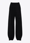 Jacquemus The Melao Draped Pleated Pants In Black