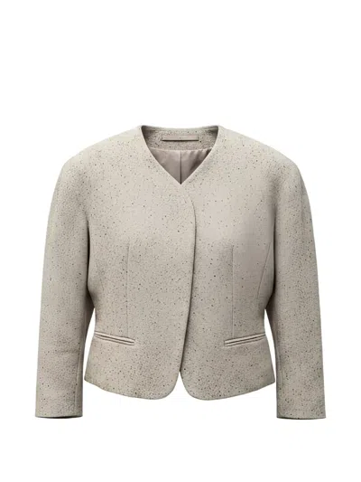 Jacquemus The Mini Ovalo Jacket In Neutrals