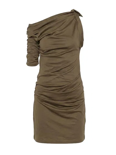 Jacquemus The Mini Robe Drapeado In Brown