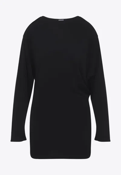 JACQUEMUS THE MISTRAL ASYMMETRIC MINI DRESS
