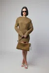 Jacquemus The Mistral Open-back Draped Jersey Mini Dress In Brown