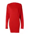 Jacquemus La Mistral Open-back Draped Dress In Red