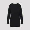 Jacquemus Black La Robe Mistral Crew Neck Dress With Long Sleeves And Open Back In Viscose Blend Women In Black
