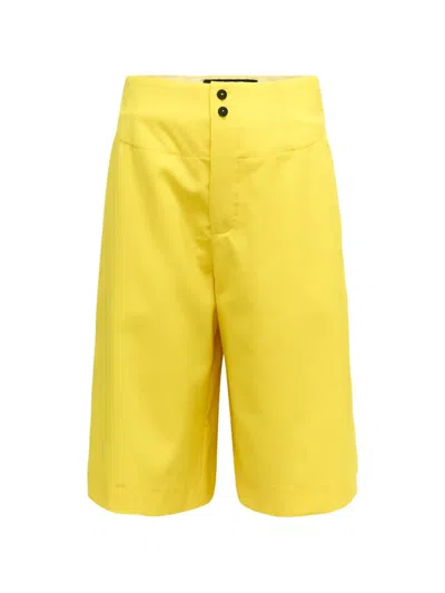 Jacquemus The Moisson Buttoned Tailored Shorts In Yellow