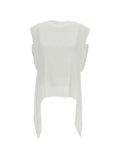 Jacquemus The Moisson Draped Back-tie Sleeveless Blouse In Red