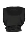 Jacquemus Le Marcel Moisson Open-back Paper-blend Top In Black