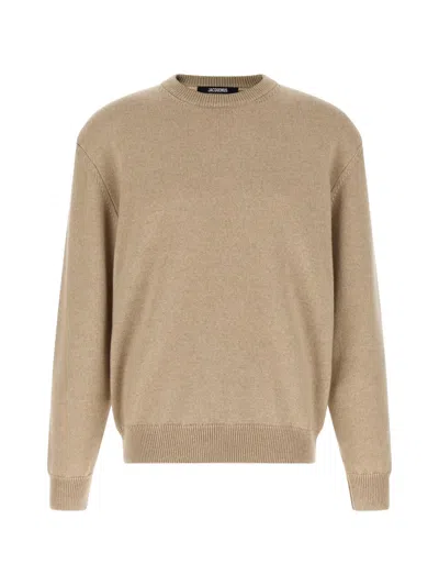 Jacquemus The Moulin Knit Sweater In Brown