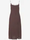 Jacquemus Womens Croco Brown La Robe Notte Croc-pattern Woven Midi Dress In Brown