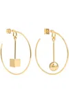 Jacquemus 'les Creoles Nodo' Gold Tone Dangle Earings In Gold
