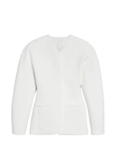 Jacquemus The Oval Fitted Jacket In White
