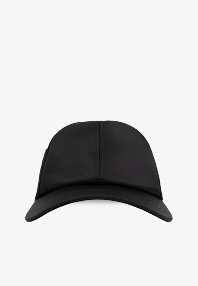 Jacquemus The Ovalie Logo Embroidered Cap In Black