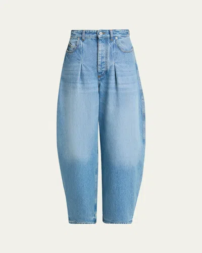 Jacquemus The Ovalo De-nimes Denim Pants In Blue