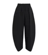Jacquemus High Waist Balloon Shape Wide Leg Trousers In Black