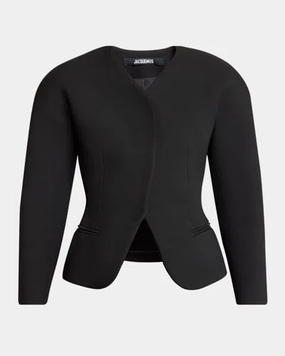 Jacquemus The Ovalo Jacket In Black