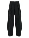 Jacquemus 'le Pantalon Paseo' Black Pants With Belt Loops And Wide Leg