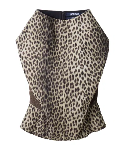 Jacquemus The Paloma Skirt In Animal Print