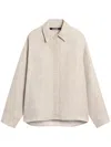 Jacquemus The Pasadena Oversize Croc Pattern Button-up Shirt In Neutrals