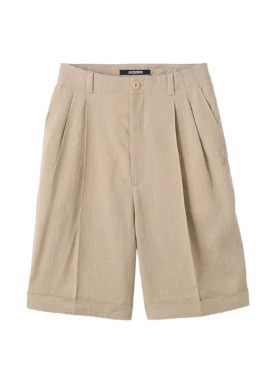 Jacquemus The Pastro Shorts In Neutral