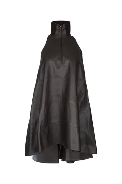Jacquemus The Petite Robe Triangle Mini Dress In Darkbrown