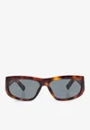Jacquemus The Pilota Acetate Sunglasses In Gray