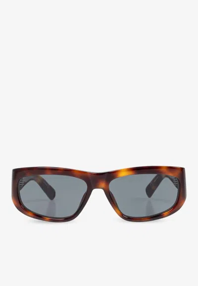 Jacquemus The Pilota Acetate Sunglasses In Gray