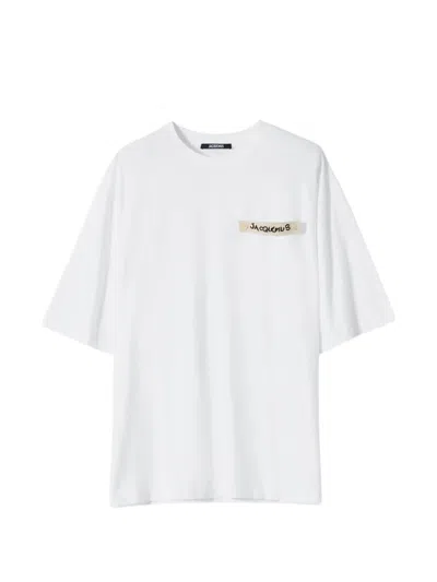 Jacquemus The Plage Logo-patch T-shirt In White