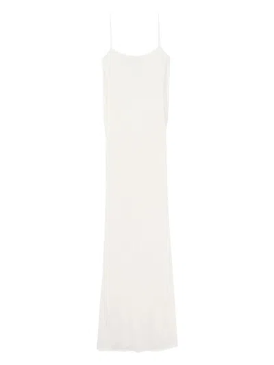 Jacquemus The Plumetis Knit Dress In White