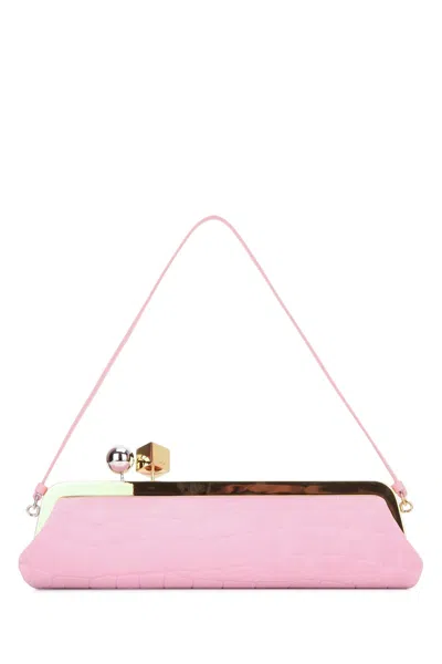 Jacquemus The Pochette Salon Shoulder Pouch In Lightpink