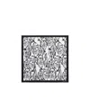 Jacquemus 'le Bandana Poisson' Scarf With Fishes Print In Silk In White