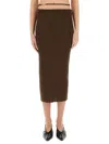 Jacquemus Pralu Ribbed-knit Midi Skirt