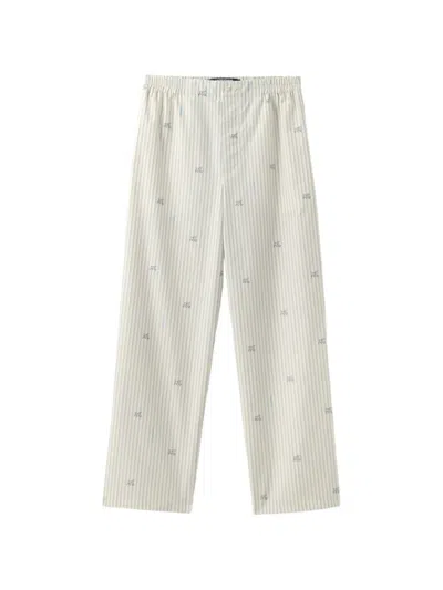 Jacquemus The Pyjama Striped-details Cotton Trousers In Neutral