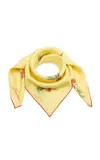 Jacquemus The Radish Silk Scarf In Yellow