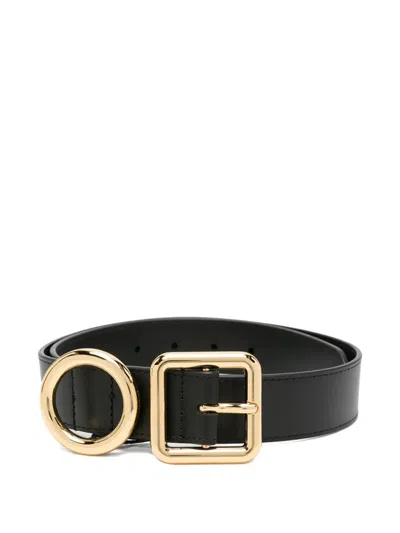 Jacquemus The Regalo Buckle Leather Belt In Black