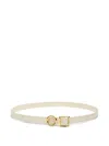 Jacquemus The Regalo Circle-buckle Leather Belt In White