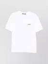 Jacquemus 'le T-shirt Gros Grain' White T-shirt With Logo Patch On The Front