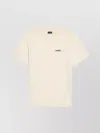 Jacquemus 'le T-shirt Gros Grain' Beige T-shirt With Logo Patch On The Front In Metallic