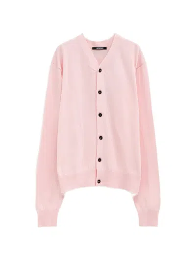 Jacquemus The Rio V-neck Cardigan In Pink