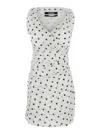Jacquemus 'the Rita' White Dress With V-neck And Polka Dot Motif In White