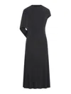Jacquemus La Robe Salerno Asymmetric Open-back Stretch-jersey Midi Dress In Negro