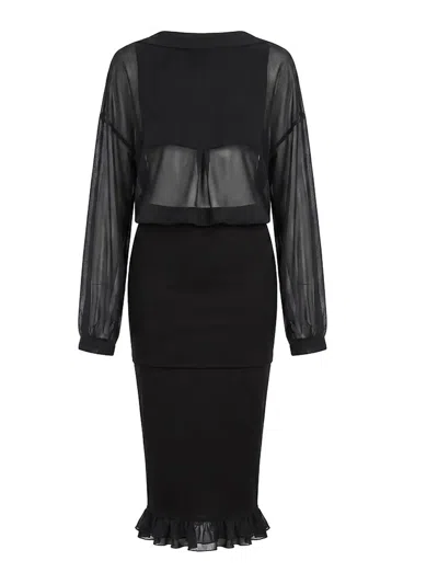 Jacquemus The Robe Siroco In Black