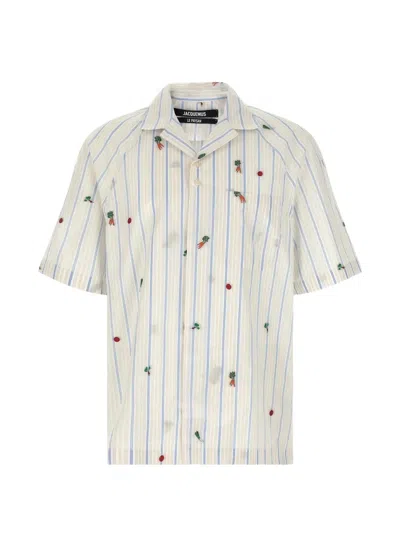 Jacquemus The Romarin Stripe Jacquard Shirt In Multi