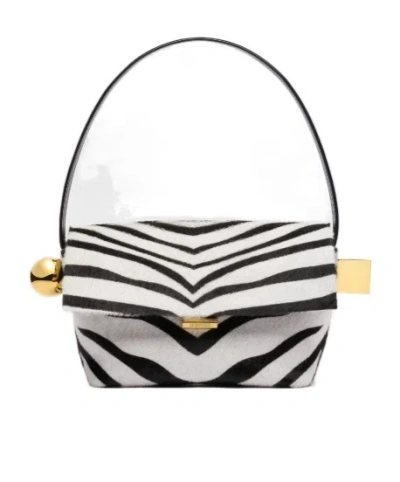 Jacquemus The Rond Carré Flap Shoulder Bag In White