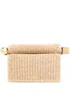 Jacquemus Woven La Pochette Clutch Bag In Neutrals