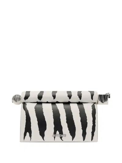 Jacquemus The Rond Carré Clutch Bag In White