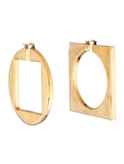 Pre-owned Jacquemus The Rond Carré Hoops Earrings In Multicolor