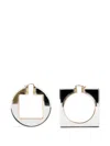 Jacquemus The Rond Carré Hoops Earrings In Silver