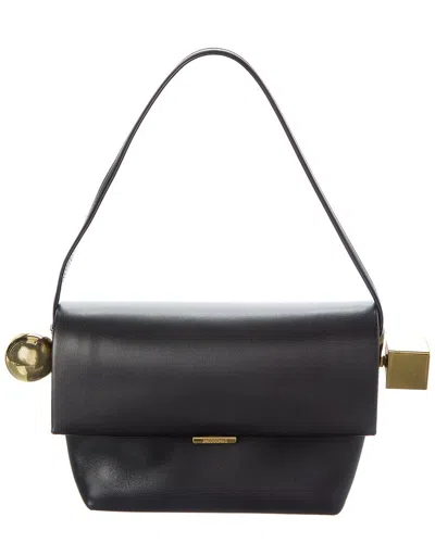 JACQUEMUS THE ROND CARRE LEATHER SHOULDER BAG