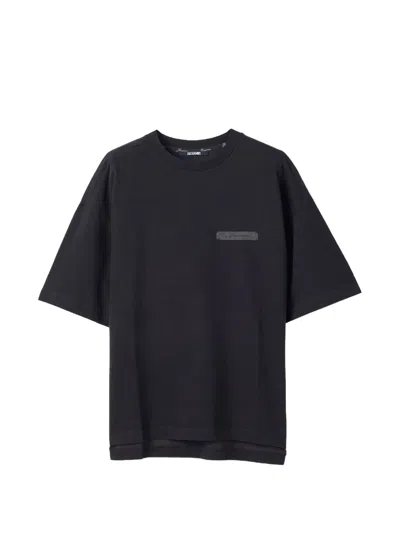Jacquemus Crew Neck Regular Fit Short Sleeve Shirt In Black