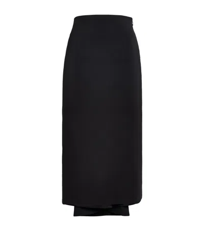 Jacquemus Floor-length Viscose Blend Skirt In Black